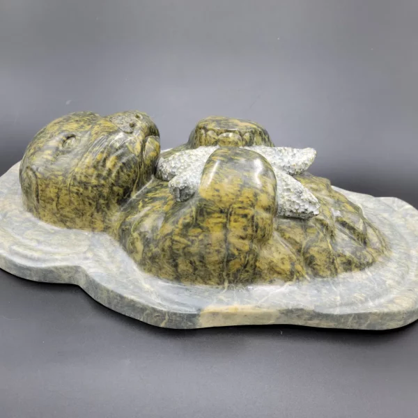 Soapstone Sea Otter 17L x 9.5W x 4.5H inches, 26.2 Lbs