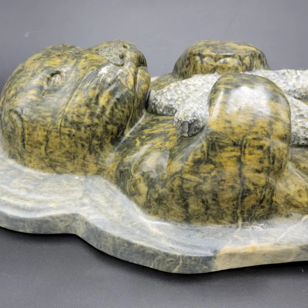 Soapstone Sea Otter 17L x 9.5W x 4.5H inches, 26.2 Lbs pic2